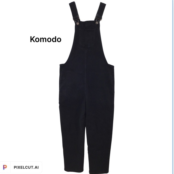 Komodo black organic cotton Joy overalls dungarees - Picture 1 of 14